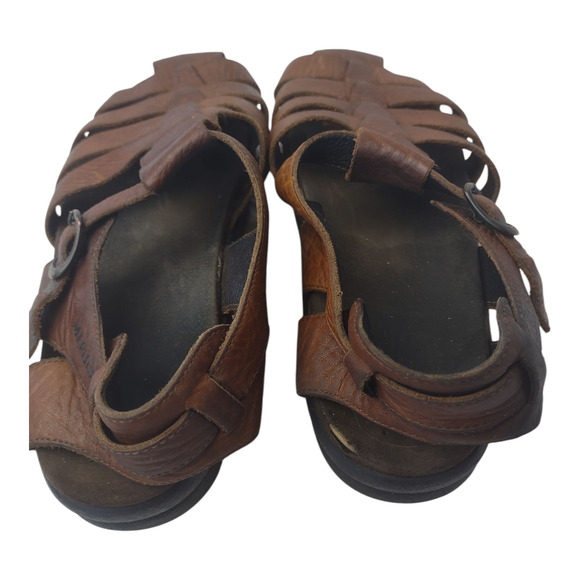 Mephisto Brown Pebble Leather Fishermen Sandals Size 13 Casual Outdoors EU 47 - Picture 5 of 11